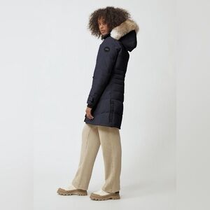 Canada Goose Lorette Parka Black Label – Navy Size S Brand New Full Set Fur Trim
